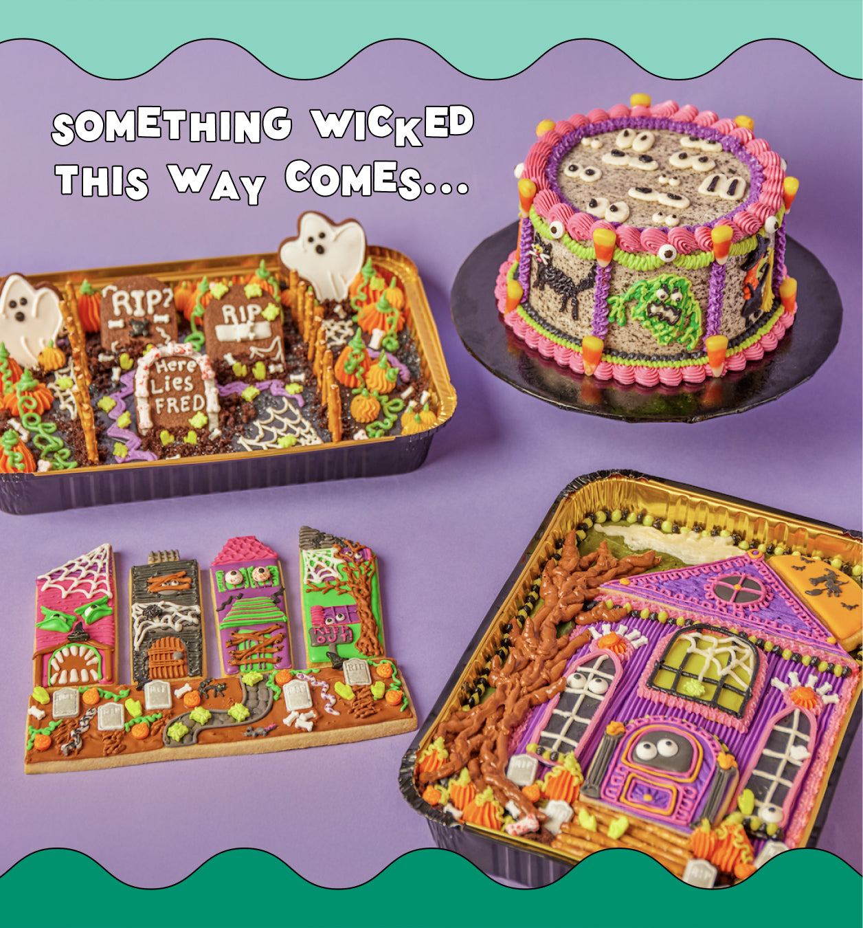 Halloween-themed cookies decorated at Chicago workshop